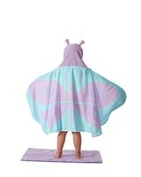 Kate Aurora Complete 5 Piece Juvi Butterfly Themed Fabric Shower Curtain Bathroom Set