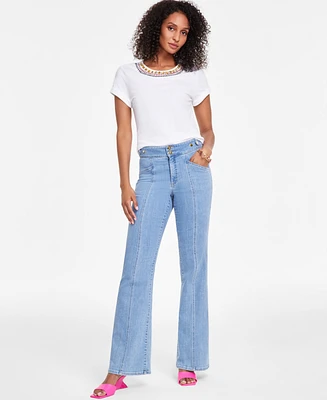 I.n.c. International Concepts Women's High-Rise Flared Jeans, Created for Macy's