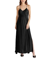 Steve Madden Women's Brianna Smocked Tie-Back Maxi Dress