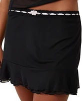 Cotton On Women's Mesh Frill Hem Skirt