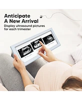 KeaBabies Trio Baby Sonogram Picture Frame, Ultrasound Frames for Nursery, Mom to Be Gifts