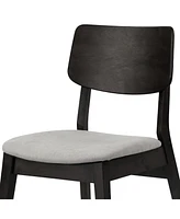 Glamour Home 32.28" Astin Rubberwood, Fabric Dining Chair