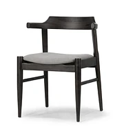 Glamour Home 28.35" Atlas Rubberwood, Fabric Dining Chair