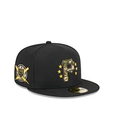 New Era Men's Black Pittsburgh Pirates 2024 Armed Forces Day On-Field 59FIFTY Fitted Hat