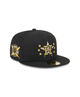 New Era Men's Black Houston Astros 2024 Armed Forces Day On-Field 59FIFTY Fitted Hat