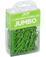 Jam Paper Colorful Jumbo Paper Clips - Large 2" - Paperclips - 75 Per Pack