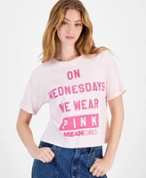 Juniors' Mean Girls On Wednesdays We Wear Pink Cotton Tee