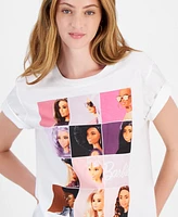 Love Tribe Juniors' Barbie Grid Cotton Graphic T-Shirt