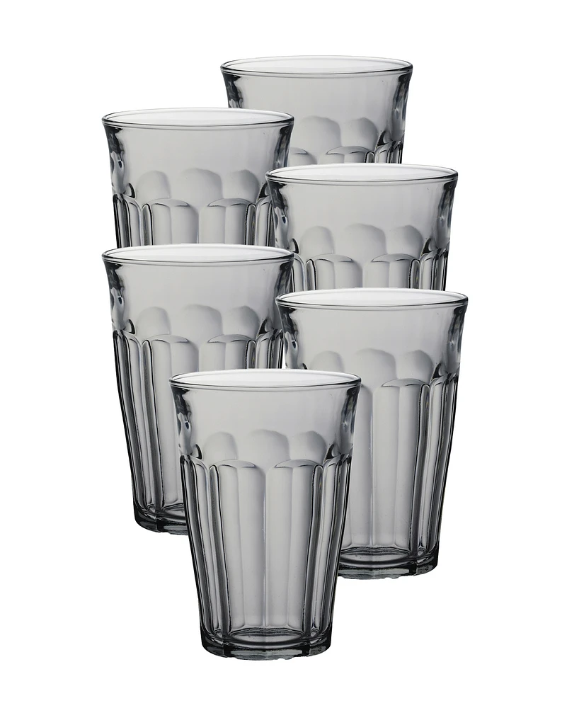 Duralex Picardie Grey Tumbler - 12 1/8 Oz. - Set Of 6