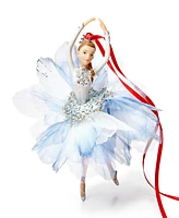 Holiday Lane Ballet Dancing Caucasian Ballerina in Blue Ornament, Created for Macy's