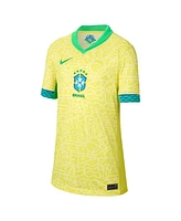 Nike Big Boys and Girls Yellow Brazil National Team 2024 Home Stadium Replica Jersey