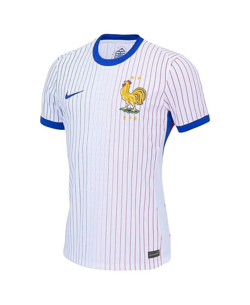 Nike Men's White France National Team 2024 Away Authentic Blank Jersey