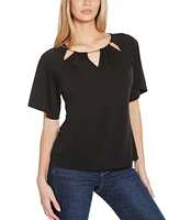 Belldini Women's Cutout Detail Knit Top