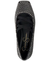 Jessica Simpson Women's Otessa Rhinestone Mary-Jane Ballet Flats