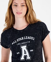 Rebellious One Juniors' All-Star League Graphic Raglan-Sleeve T-Shirt