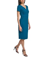 Calvin Klein Women's Short-Sleeve V-Neck Sheath Dress