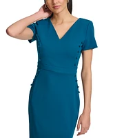 Calvin Klein Women's Short-Sleeve V-Neck Sheath Dress