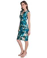 Calvin Klein Women's Floral-Print Sleeveless Dress