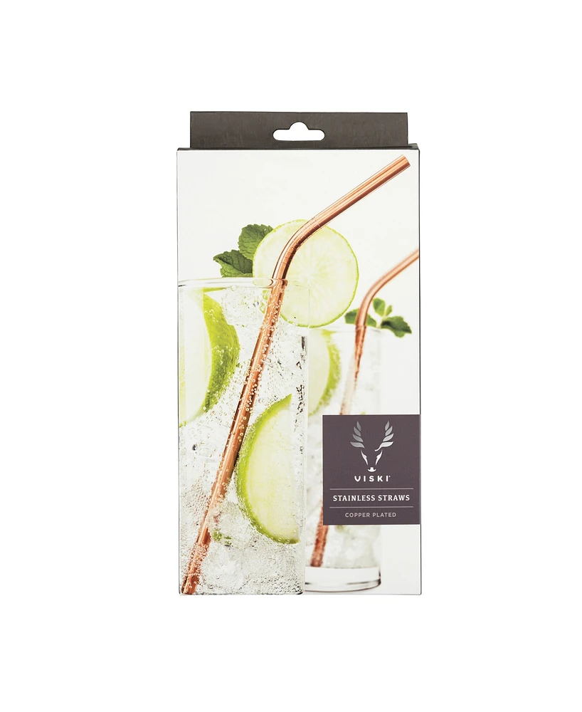 Viski Copper Cocktail Straws