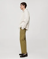 Mango Men's Straight-Fit Cotton Pants