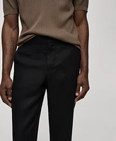 Mango Men's Slim-Fit 100% Linen Pants