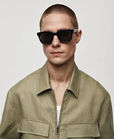 Mango Men's Zipper Linen Jacket