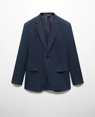 Mango Men's 100% Linen Slim-Fit Suit Blazer