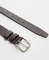 Mango Men's Buckle Leather Belt