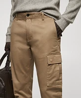 Mango Men's Slim-Fit Cotton Cargo Pants