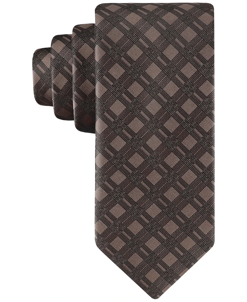 Calvin Klein Men's Double-Rail Grid Tie