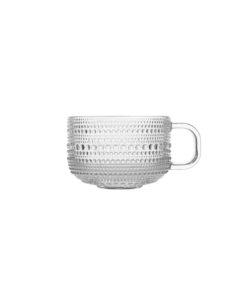 Fortessa Jupiter Clear Tea/Cappuccino Cup 13.5oz, Set of 6