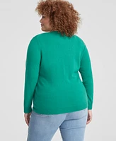 Charter Club Plus Size 100% Cashmere V-Neck Sweater, Created for Macy's