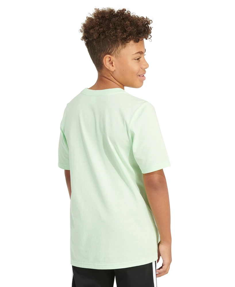 adidas Big Boys Cotton Short-Sleeve Essential Embroidered Logo T-Shirt