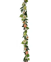 National Tree Company 6 ft. Rose and Lavender Spring Garland