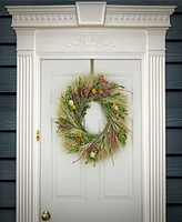 National Tree Company 22 Wheat and Straw Flowers Spring Wreath