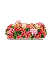 National Tree Company 16" Spring Multicolor Floral Window Box