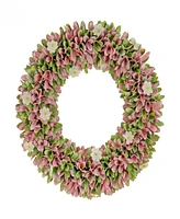 National Tree Company 18 Spring Pink Floral Wreath