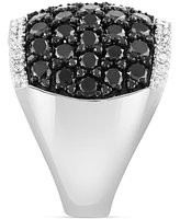 Effy Black & White Diamond Pave Wide Statement Ring (3-1/2 ct. t.w.) in 14k White Gold