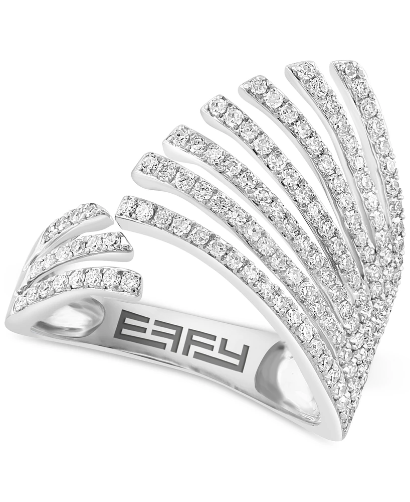 Effy Diamond Fan Style Bypass Ring (5/8 ct. t.w.) in 14k White Gold