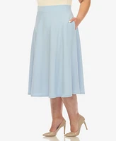 White Mark Plus Flared Midi Skirt