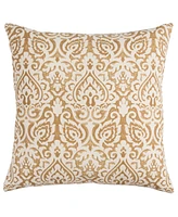 Rizzy Home Damask Polyester Filled Decorative Pillow, 22" x