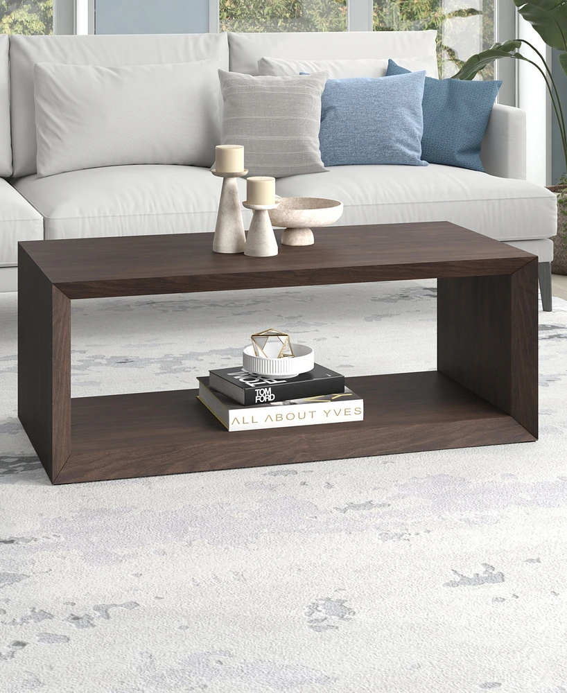 Hudson & Canal Osmond 48" Wide Rectangular Coffee Table in Alder