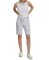 Calvin Klein Women's Logo Bermuda Sweat Shorts