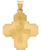 14k Gold Charm, Four-Way Medal