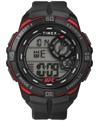 Timex Men's Ufc Rush Digital Polyurethane Strap 52mm Round Watch