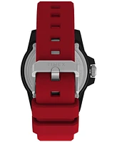 Timex Men's Main Street Quartz Red Silicone Strap 42mm Round Watch