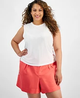 On 34th Trendy Plus Cinched Muscle Tee, Created for Macy's