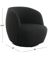 Abbyson Living Serena 30" Contemporary Boucle Swivel Chair