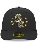 New Era Men's Black Chicago White Sox 2024 Armed Forces Day Low Profile 59FIFTY Fitted Hat