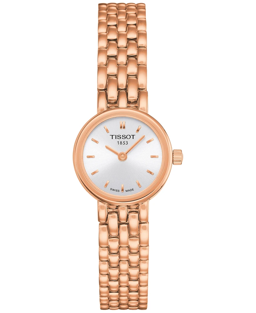Tissot Women's Swiss Lovely Rose Gold-Tone Stainless Steel Bracelet Watch 20mm